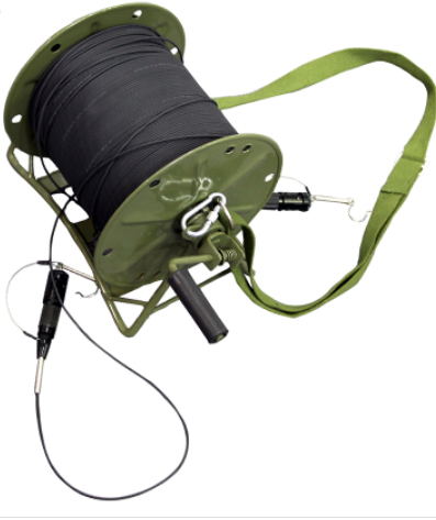 portable military tactical communication fiber optic cable reel
