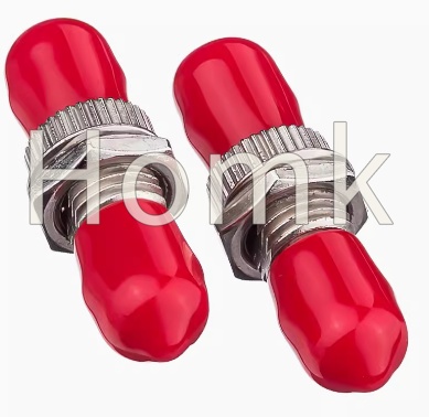 ST Red Cap Fiber Optic Adapter