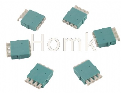 LC OM3 fiber adapter quadruple without ears
