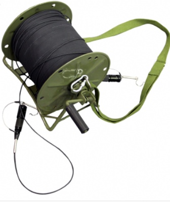 portable military tactical communication fiber optic cable reel with back belt