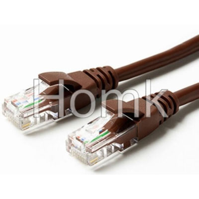 Brown Fiber Optic Network Patch Cord cat5