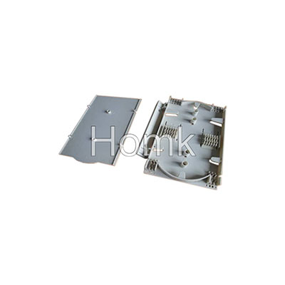 Clip-on fiber splice tray