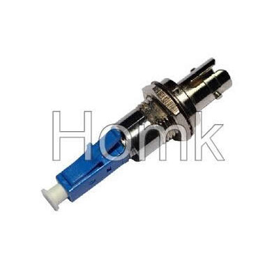 Hybrid LC-ST fiber adapter