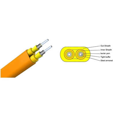Indoor Fiber Optic Cable(Flat Twin Armored GJFJV)