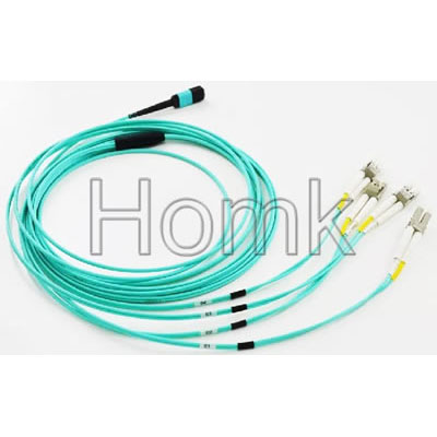 MPO-LC OM3 8Core Duplex Fiber Optic Patch Cord