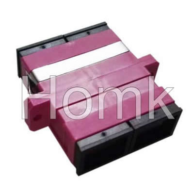 SC OM4 DX Fiber Optic Adapter Pink