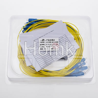 SCPC 1*8 Single Mode Fiber Optical Splitter