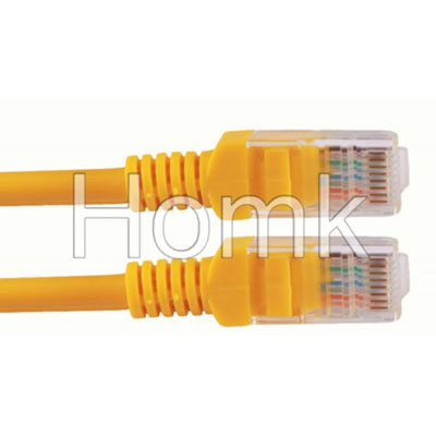 Yellow Fiber Optic Network Patch Cord cat5
